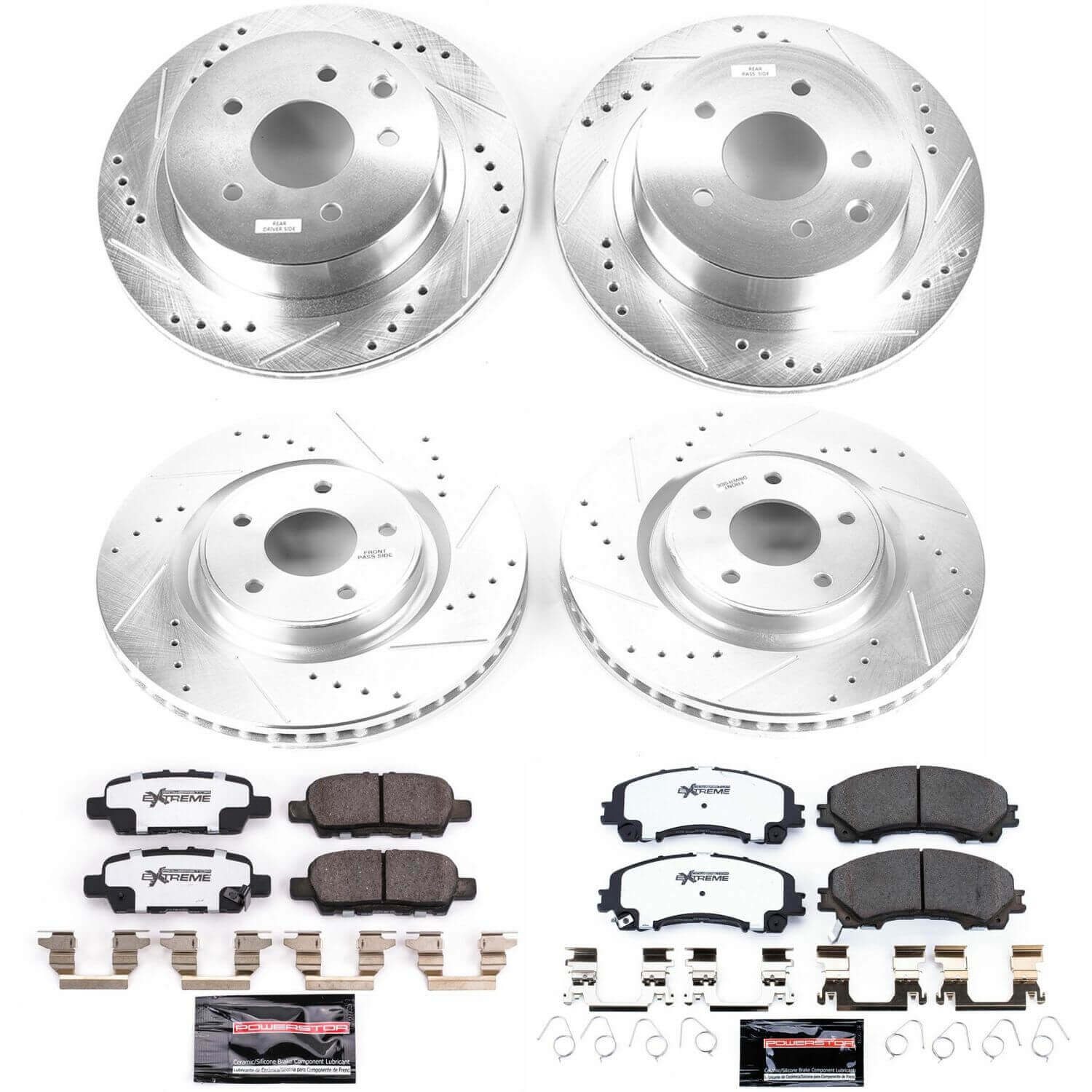Power Stop K7033-26 Z26 Street Warrior 1-Click Front And Rear Brake Kit for 2014-2019 Nissan Rogue product image