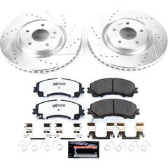 Power Stop K7034-26 Z26 Street Warrior 1-Click Front Brake Kit for 2014-2019 Nissan Rogue product image