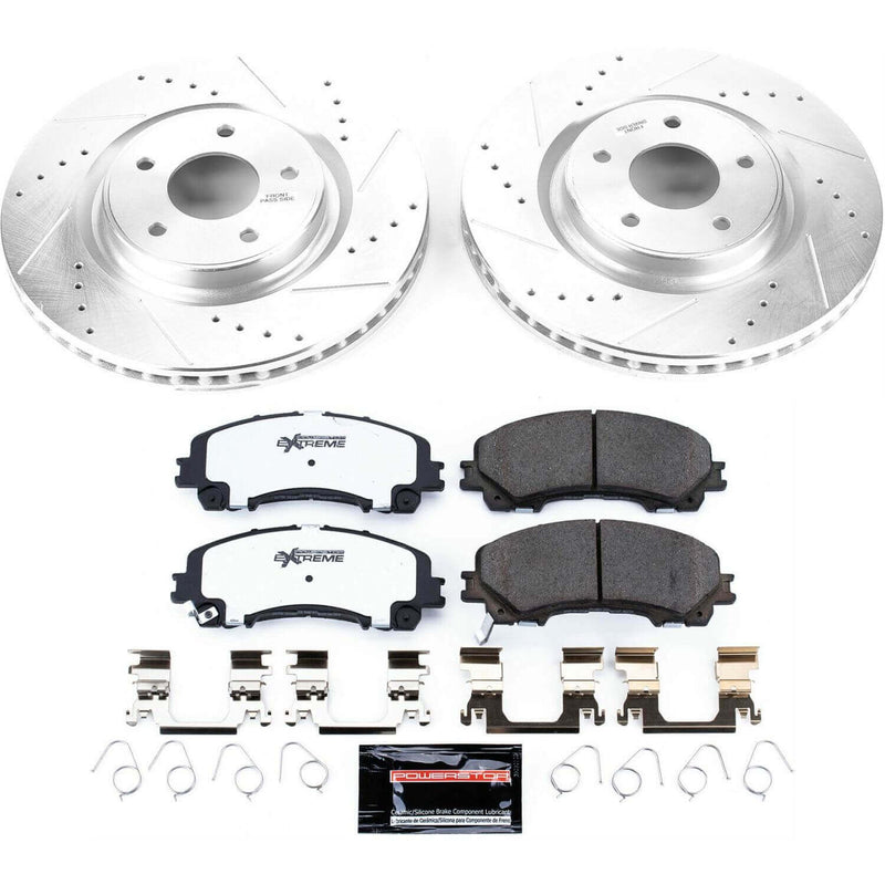 Power Stop K7034-26 Z26 Street Warrior 1-Click Front Brake Kit for 2014-2019 Nissan Rogue product image