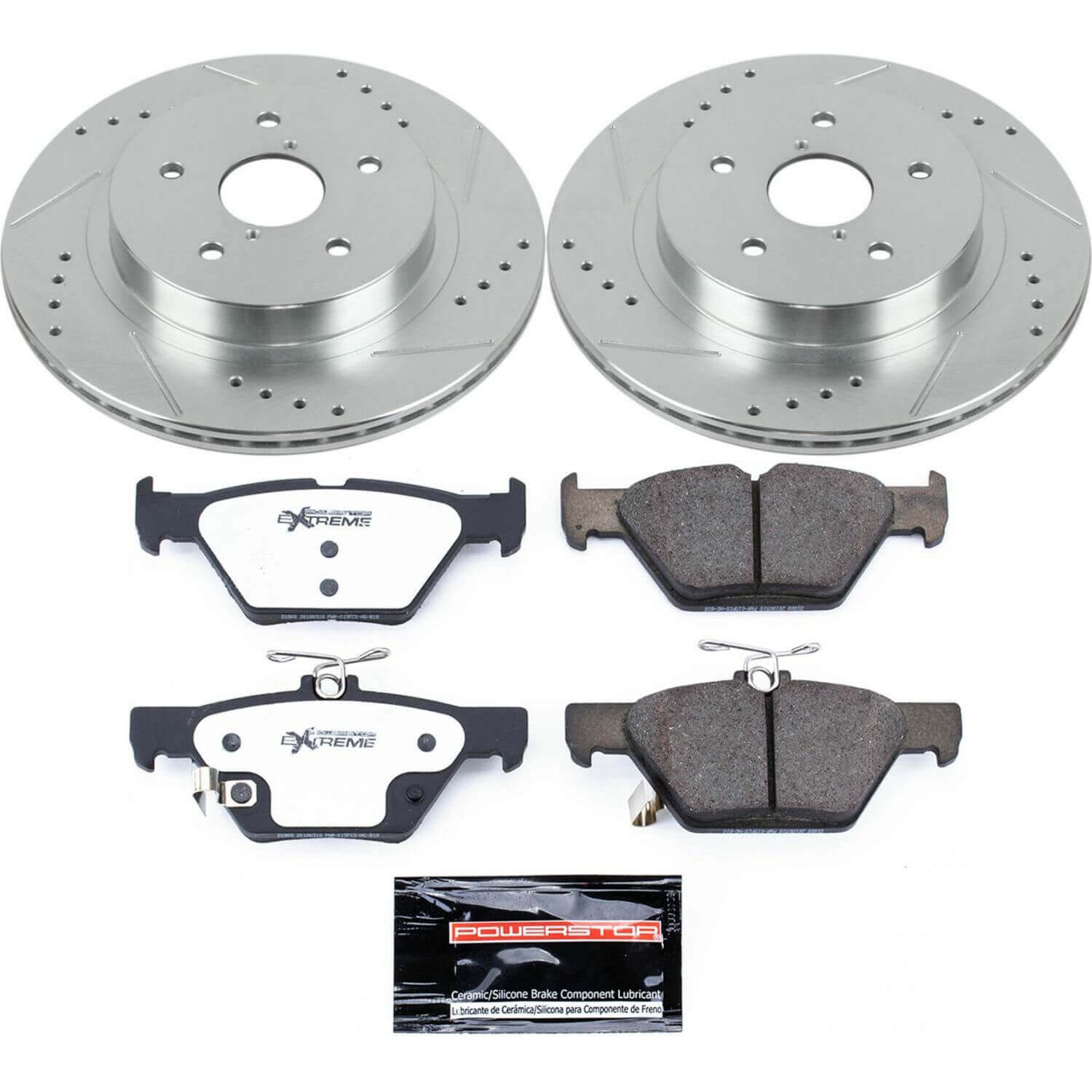 Power Stop K7039-26 Z26 Street Warrior 1-Click Rear Brake Kit for 2015-2024 Subaru Legacy product image