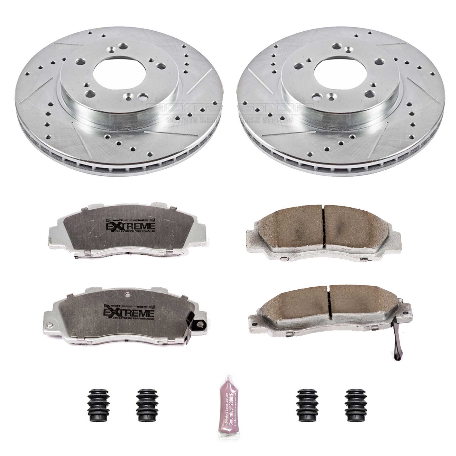 Power Stop K704-26 Z26 Extreme Street Warrior 1-Click Brake Kit (Front) for 1991-2001 Acura Integra Type product image