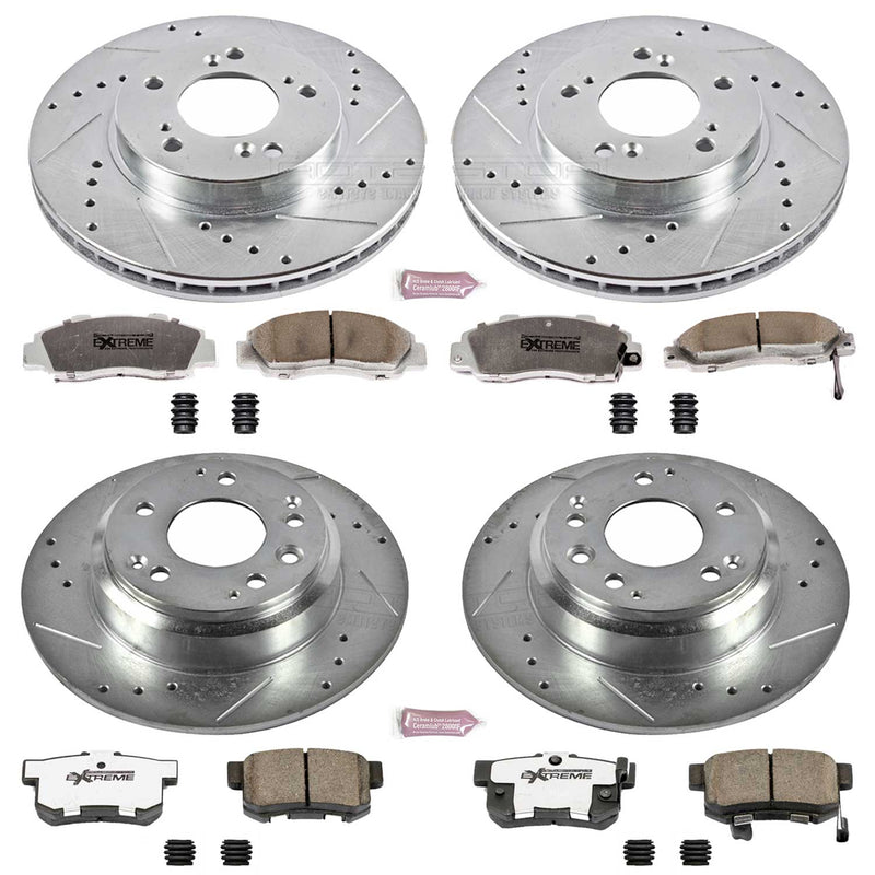 Power Stop K705-26 Z26 Extreme Street Warrior 1-Click Brake Kit (Front And Rear) for 1995-1999 Acura Rl product image
