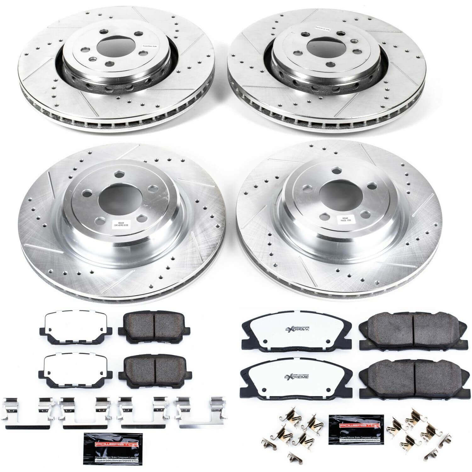 Power Stop K7051-26 Z26 Street Warrior 1-Click Front And Rear Brake Kit for 2014-2023 Dodge Charger Pursuit product image