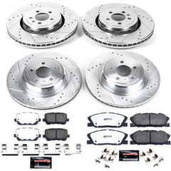 Power Stop K7051-26 Z26 Street Warrior 1-Click Front And Rear Brake Kit for 2014-2023 Dodge Charger Pursuit product image