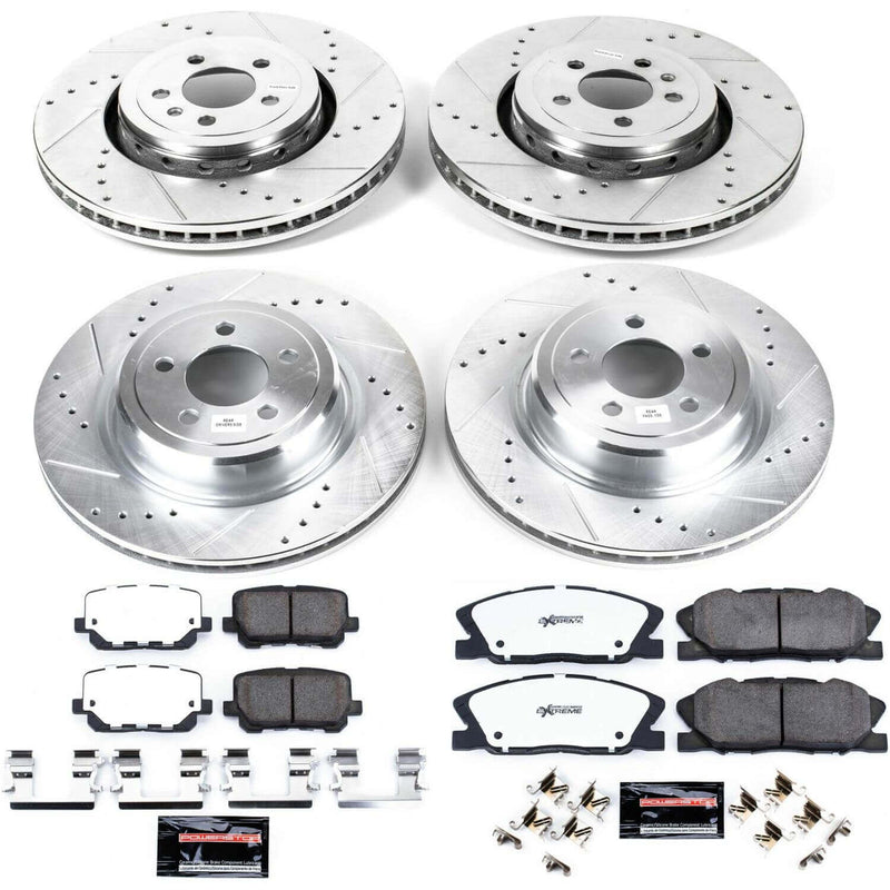 Power Stop K7051-26 Z26 Street Warrior 1-Click Front And Rear Brake Kit for 2014-2023 Dodge Charger Pursuit product image