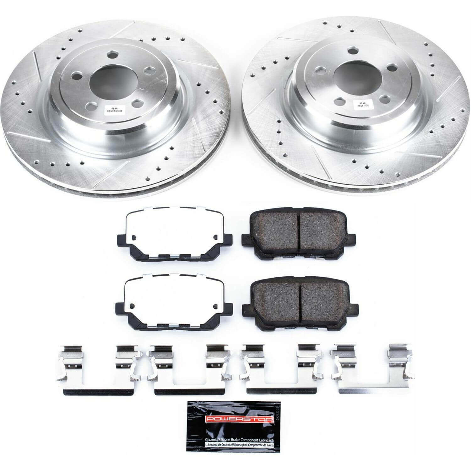 Power Stop K7052-26 Z26 Street Warrior 1-Click Rear Brake Kit for 2014-2023 Dodge Charger Pursuit product image