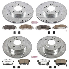 Power Stop K706-26 Z26 Extreme Street Warrior 1-Click Brake Kit (Front And Rear) for 1997-2001 Honda Prelude product image