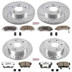 Power Stop K707-26 Z26 Extreme Street Warrior 1-Click Brake Kit (Front And Rear) for 1997-2001 Acura Integra Type product image