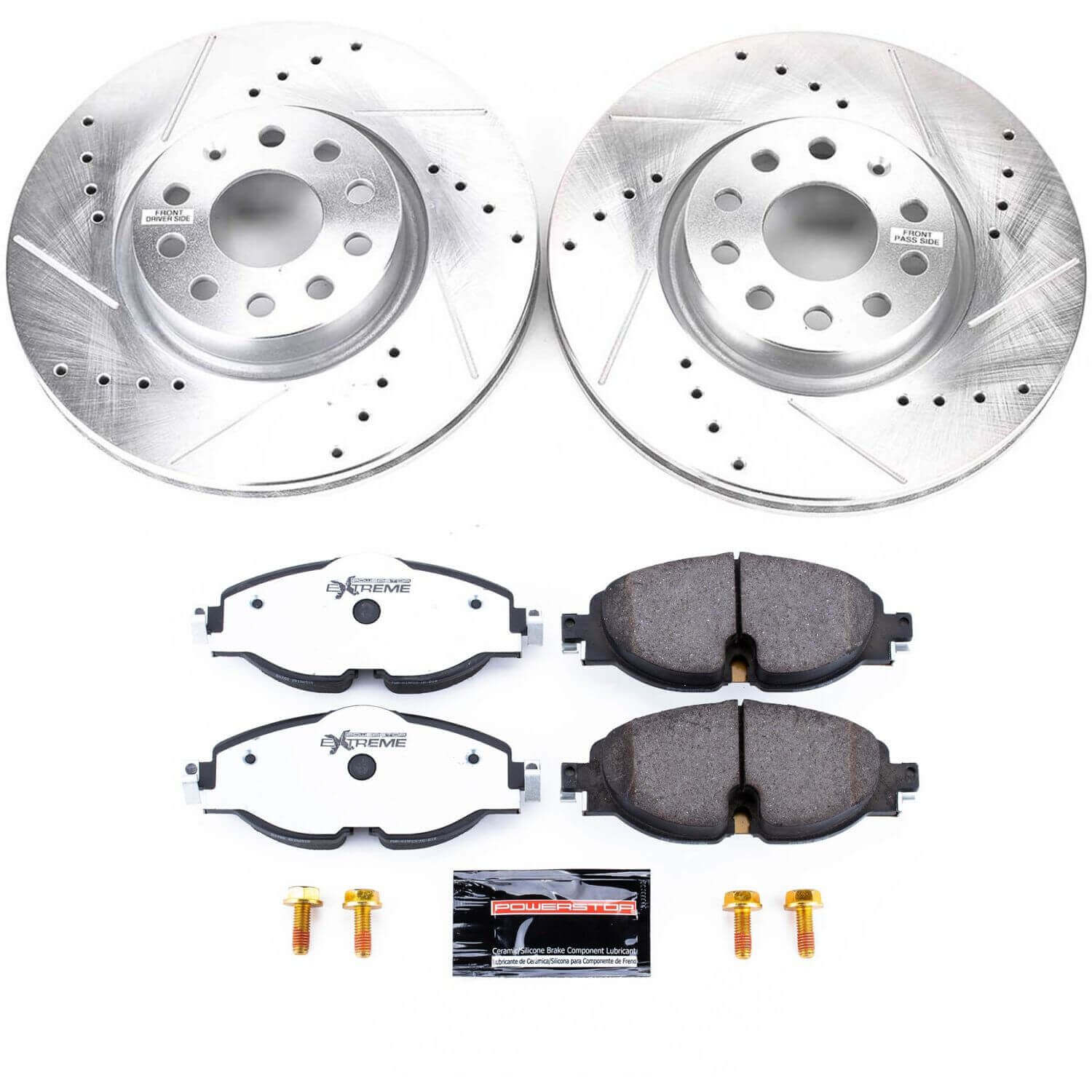 Power Stop K7082-26 Z26 Street Warrior 1-Click Front Brake Kit for 2015-2020 Audi A3 product image