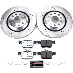 Power Stop K7084-26 Z26 Street Warrior 1-Click Rear Brake Kit for 2015-2025 Audi A3 product image