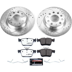 Power Stop K7093-26 Z26 Street Warrior 1-Click Rear Brake Kit for 2015-2024 Audi A3 product image