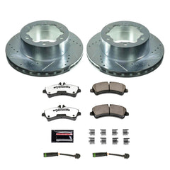 Power Stop K7094-36 Rear Z36 Severe-Duty Truck And Tow 1-Click Pad And Rotor Kit for 2010-2018 Freightliner Sprinter 3500 product image