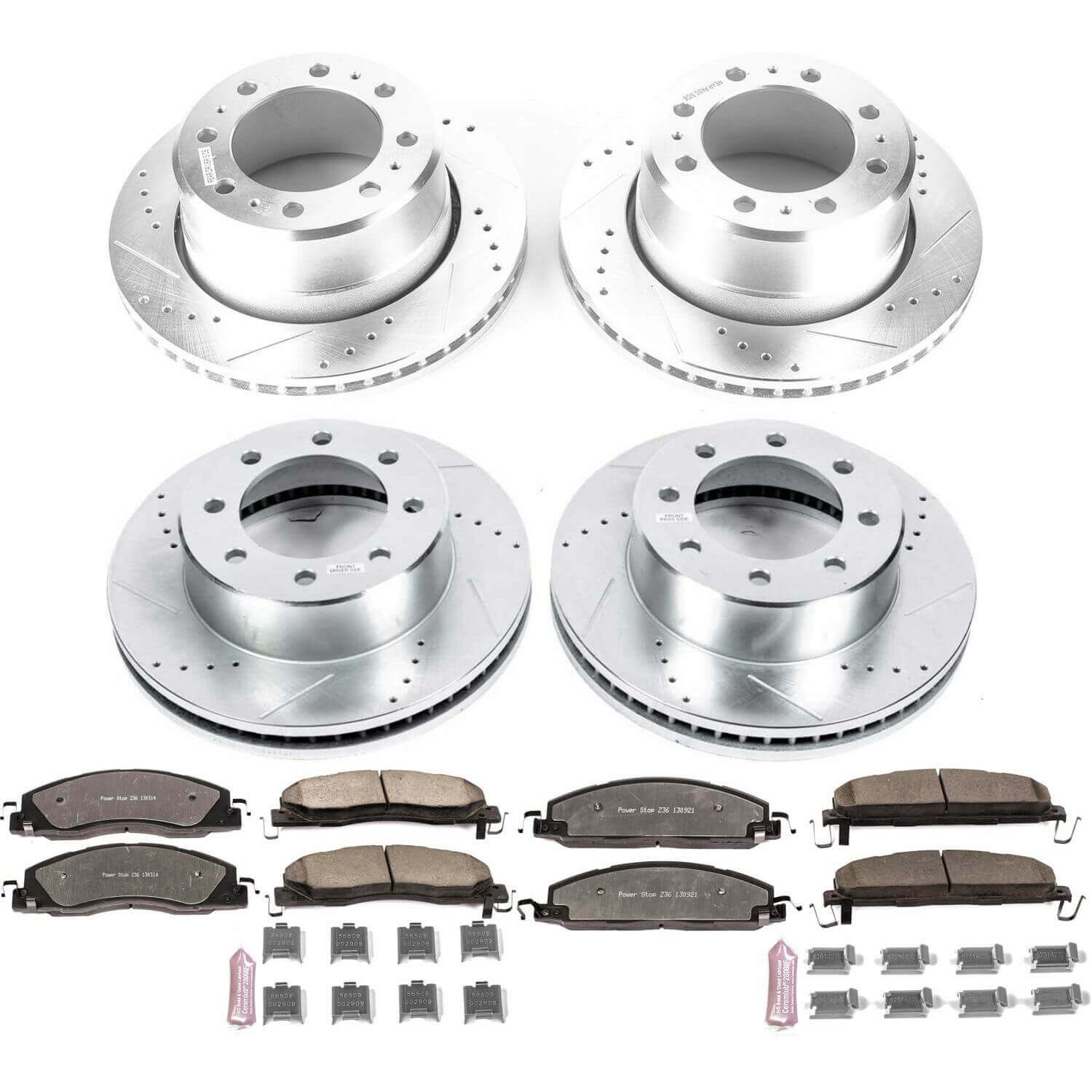 Power Stop K7141-36 Z36 Severe-Duty Truck And Tow 1-Click Front And Rear Brake Kit for 2013-2018 Dodge RAM 3500 product image