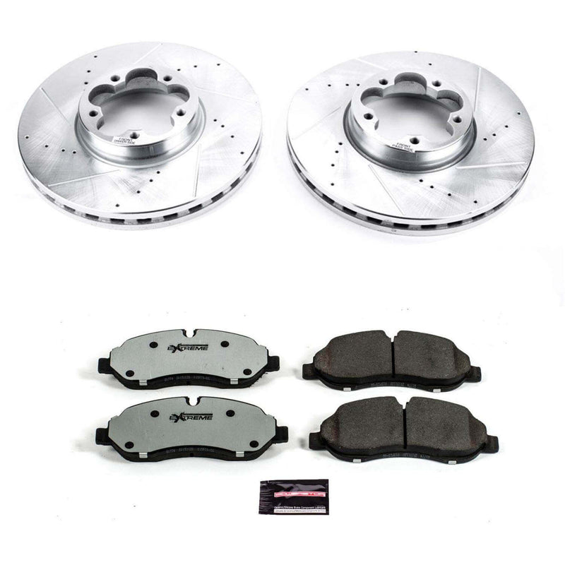 Power Stop K7148-36 Z36 Severe-Duty Truck And Tow 1-Click Drilled And Slotted Front Brake Kit for 2015-2019 Ford TRANSIT-350 Hd product image