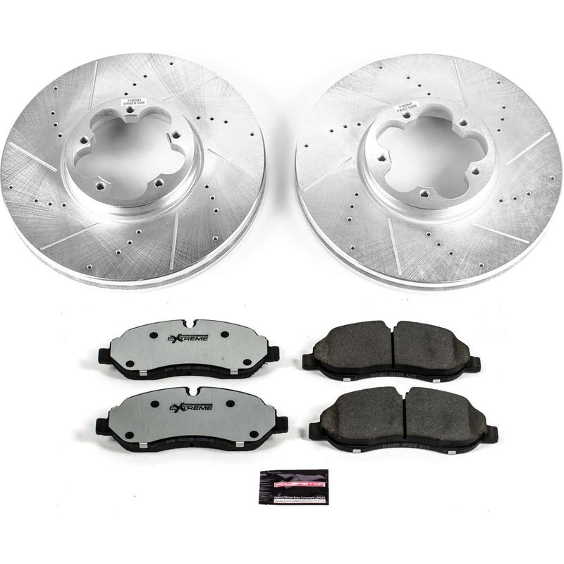 Power Stop K7150-36 Z36 Severe-Duty Truck And Tow 1-Click Drilled And Slotted Front Brake Kit for 2015-2019 Ford TRANSIT-150 product image