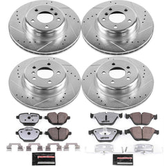 Power Stop K7237-26 Z26 Street Warrior 1-Click Front And Rear Brake Kit for 2014-2016 BMW 528I product image