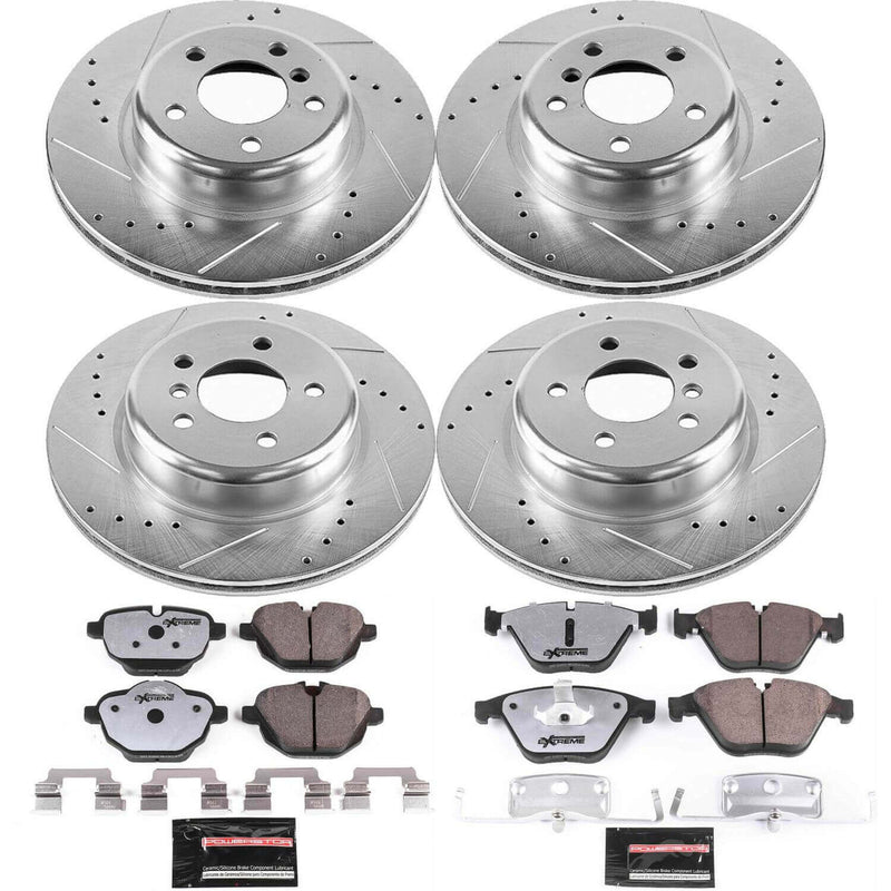 Power Stop K7237-26 Z26 Street Warrior 1-Click Front And Rear Brake Kit for 2014-2016 BMW 528I product image