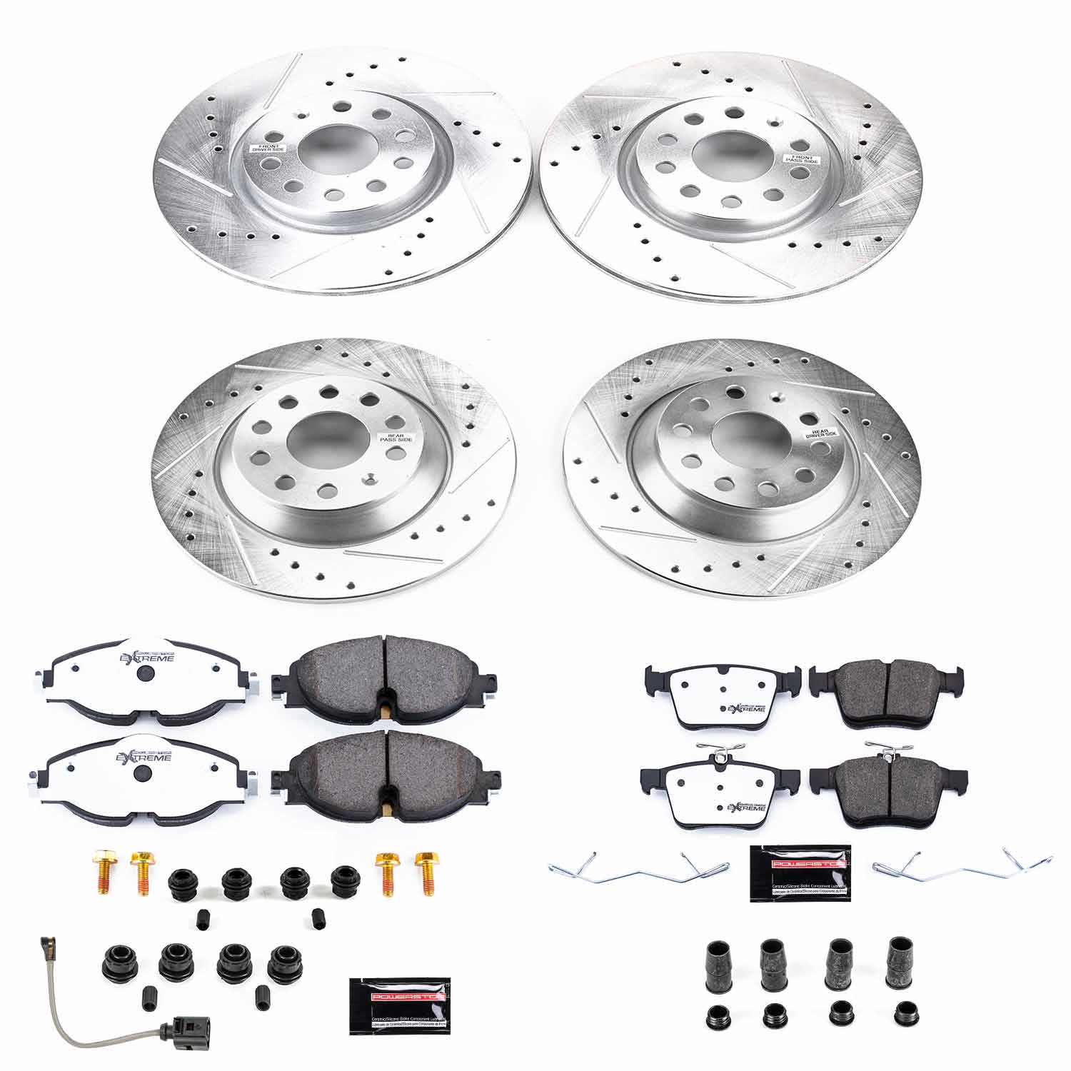 Power Stop K7278-26 Z26 Street Warrior 1-Click Front And Rear Brake Kit for 2016-2018 Audi Tt Quattro Base product image