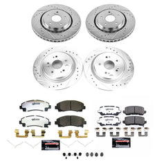 Power Stop K7284-26 - Front And Rear Z26 Street Warrior Pad And Rotor Kit vehicle fitment brake part