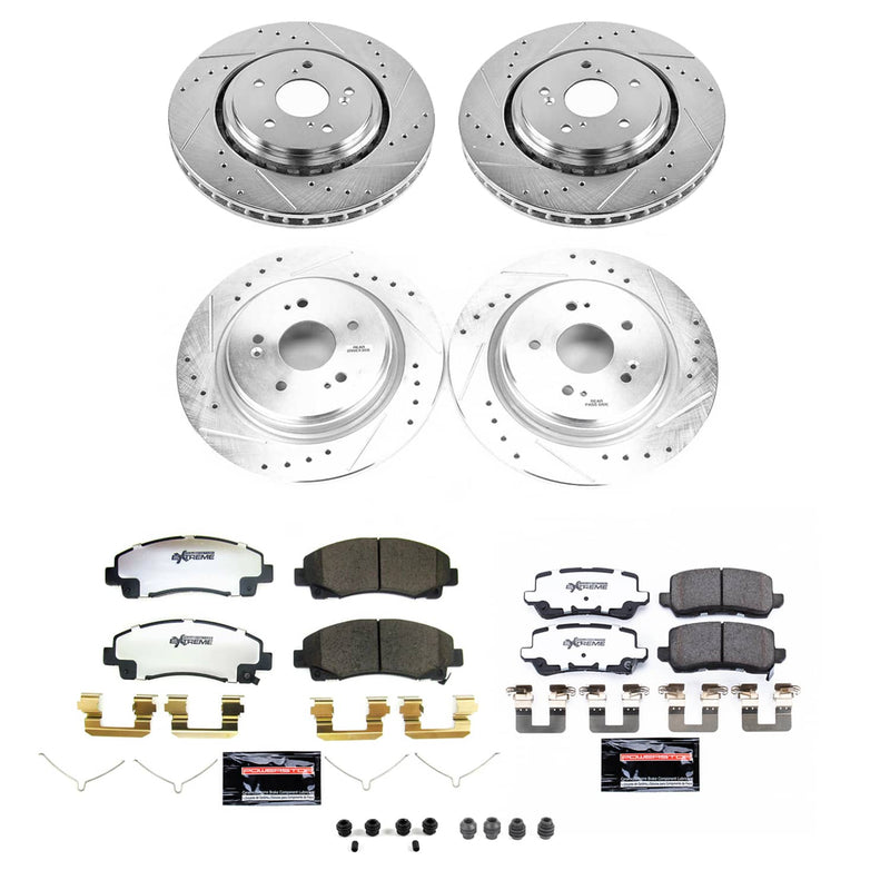 Power Stop K7284-26 - Front And Rear Z26 Street Warrior Pad And Rotor Kit vehicle fitment brake part