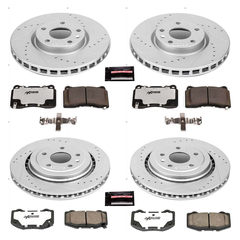 Power Stop K7291-26 Z26 Street Warrior 1-Click Front And Rear Brake Kit for 2017-2019 Chevrolet Corvette Stingray product image