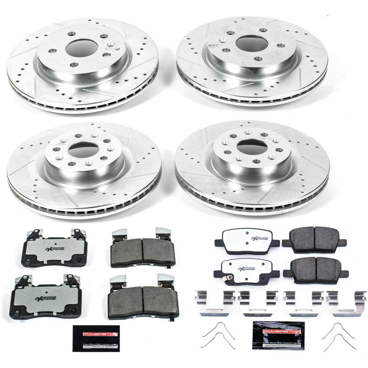 Power Stop K7292-26 Z26 Street Warrior 1-Click Front And Rear Brake Kit for 2016-2018 Cadillac CT6 product image