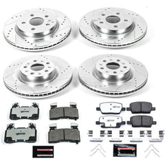 Power Stop K7292-26 Z26 Street Warrior 1-Click Front And Rear Brake Kit for 2016-2018 Cadillac CT6 product image