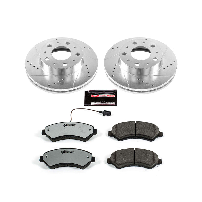 Power Stop K7303-36 Z36 Severe-Duty Truck And Tow 1-Click Drilled And Slotted Front Brake Kit for 2014-2024 Dodge RAM Promaster 1500 product image