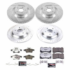 Power Stop K7319-26 Front And Rear Z26 Street Warrior 1-Click Pad And Rotor Kit for 2016-2018 Ford Focus RS product image