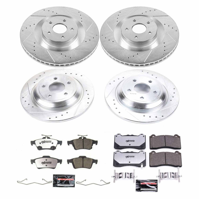 Power Stop K7319-26 Front And Rear Z26 Street Warrior 1-Click Pad And Rotor Kit for 2016-2018 Ford Focus RS product image