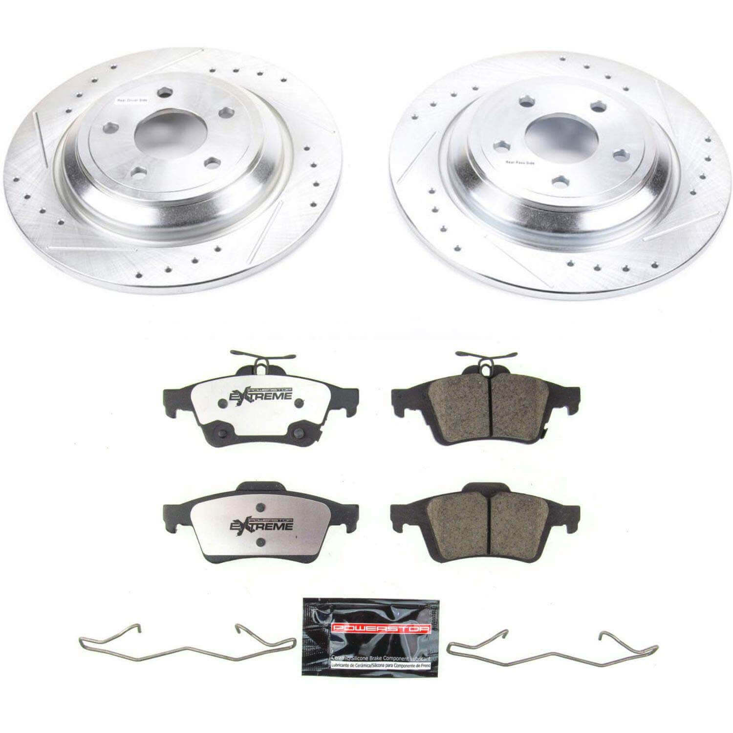 Power Stop K7320-26 Rear Z26 Street Warrior 1-Click Pad And Rotor Kit for 2016-2018 Ford Focus RS product image