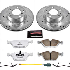 Power Stop K7334-26 Z26 Street Warrior 1-Click Drilled And Slotted Front Brake Kit for 1989 BMW 525I product image