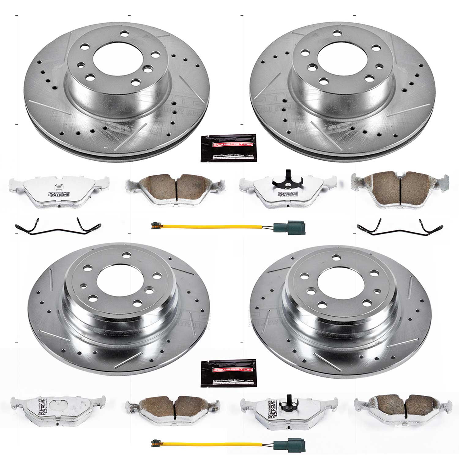 Power Stop K7335-26 Z26 Street Warrior 1-Click Front And Rear Brake Kit for 1989 BMW 525I product image