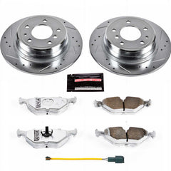 Power Stop K7336-26 Z26 Street Warrior 1-Click Drilled And Slotted Rear Brake Kit for 1989 BMW 525I product image