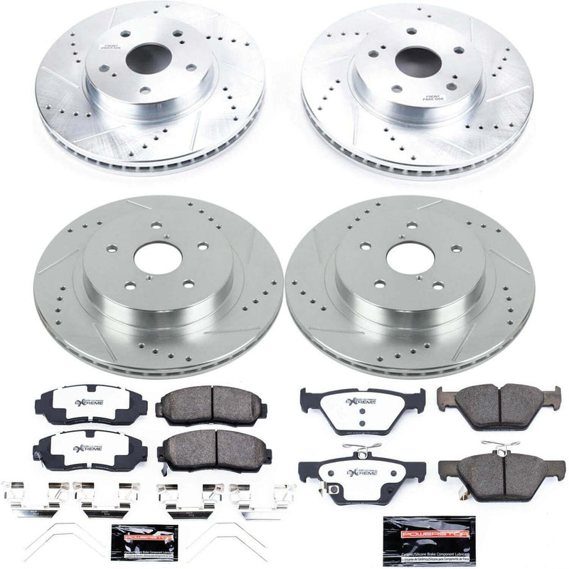 Power Stop K7357-26 Z26 Street Warrior 1-Click Front And Rear Brake Kit for 2016-2019 Subaru Legacy 2.5I 2.5I product image