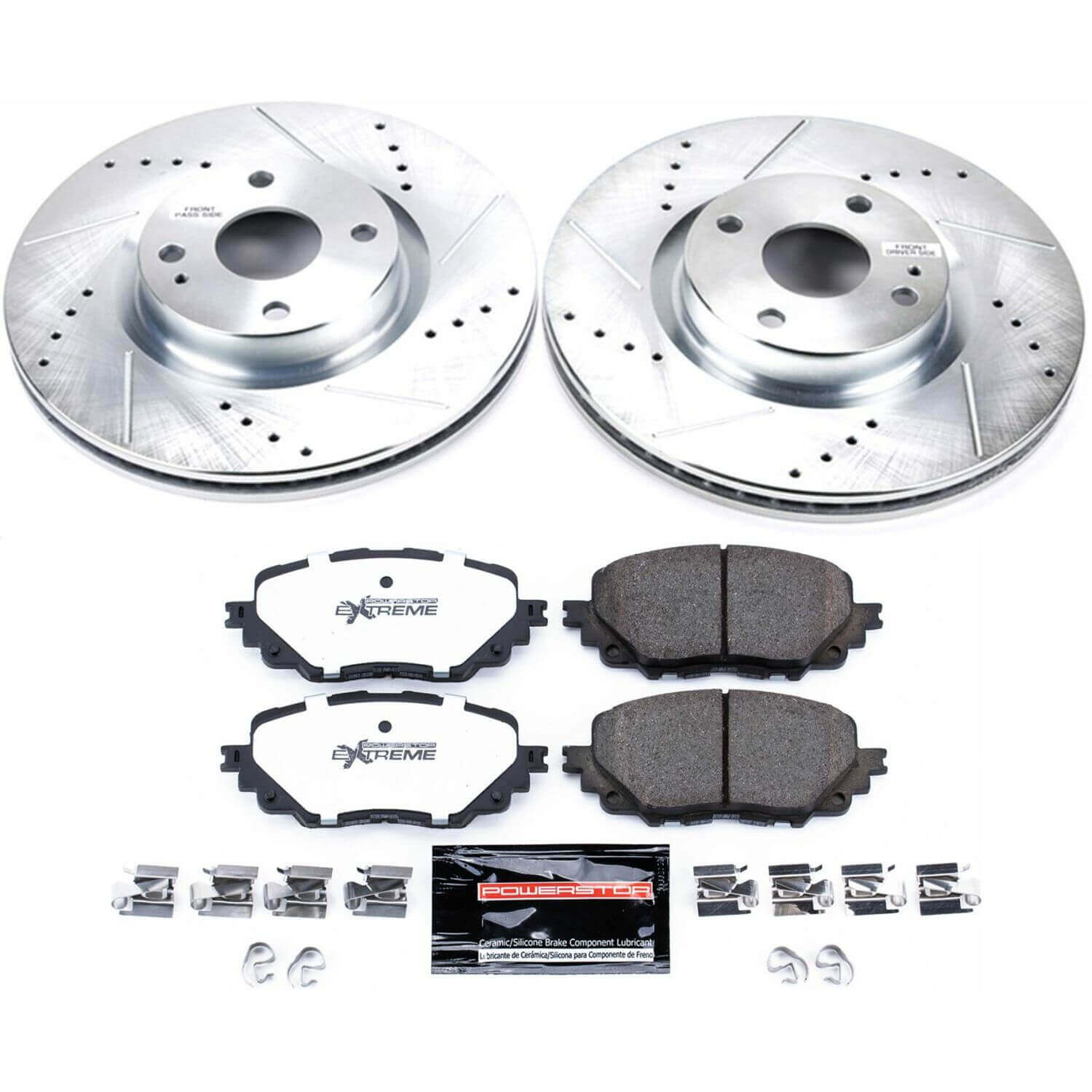 Power Stop K7358-26 Z26 Street Warrior 1-Click Front Brake Kit for 2016-2024 Fiat 124 Spider product image