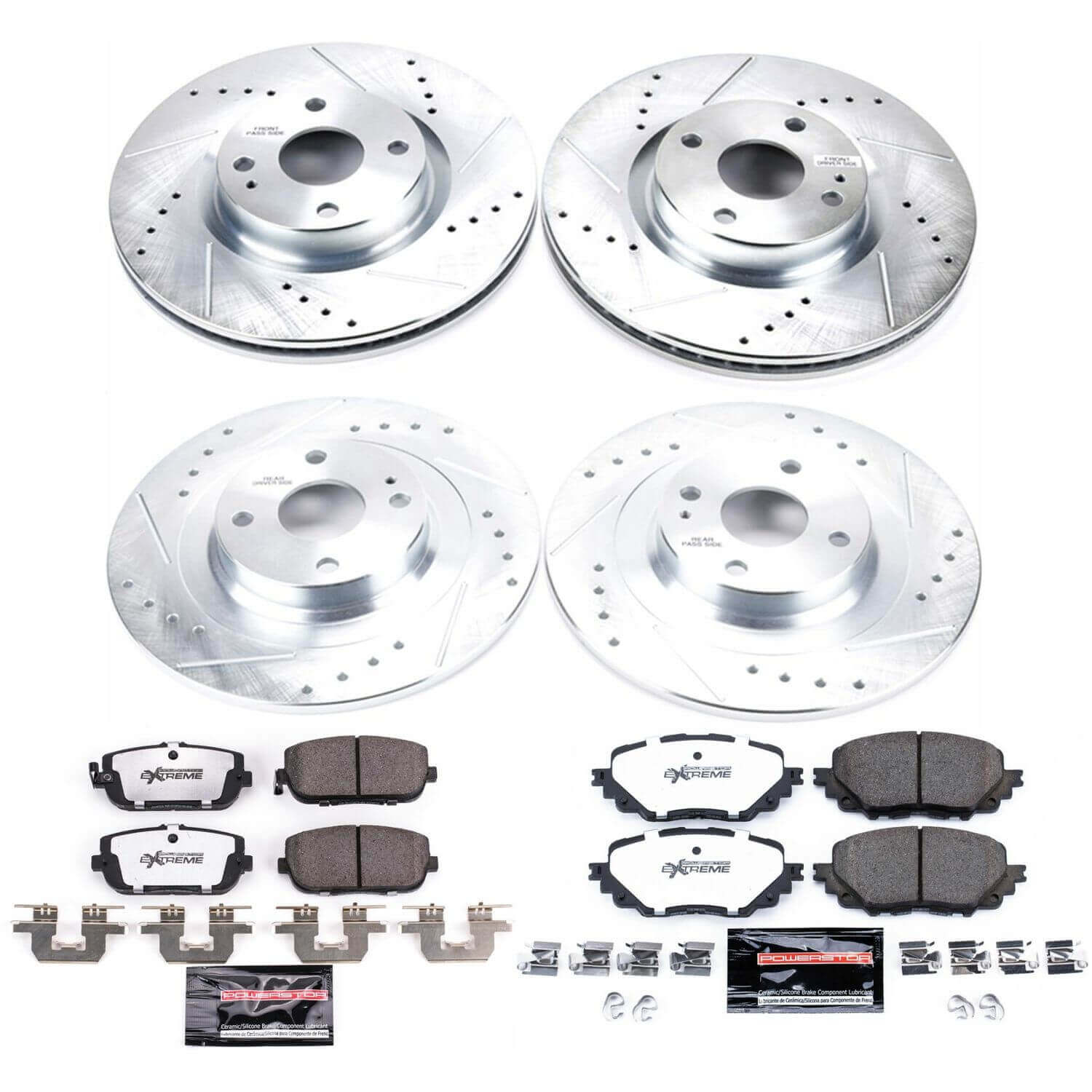 Power Stop K7359-26 Z26 Street Warrior 1-Click Front And Rear Brake Kit for 2016-2024 Fiat 124 Spider product image