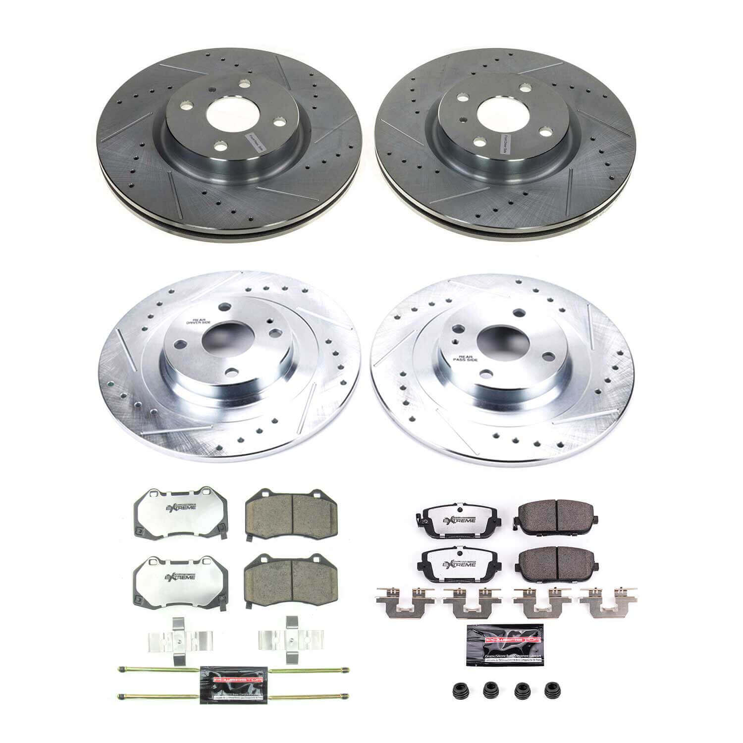 Power Stop K7361-26 Front And Rear Z26 Street Warrior 1-Click Pad And Rotor Kit for 2017-2020 Fiat 124 Spider product image