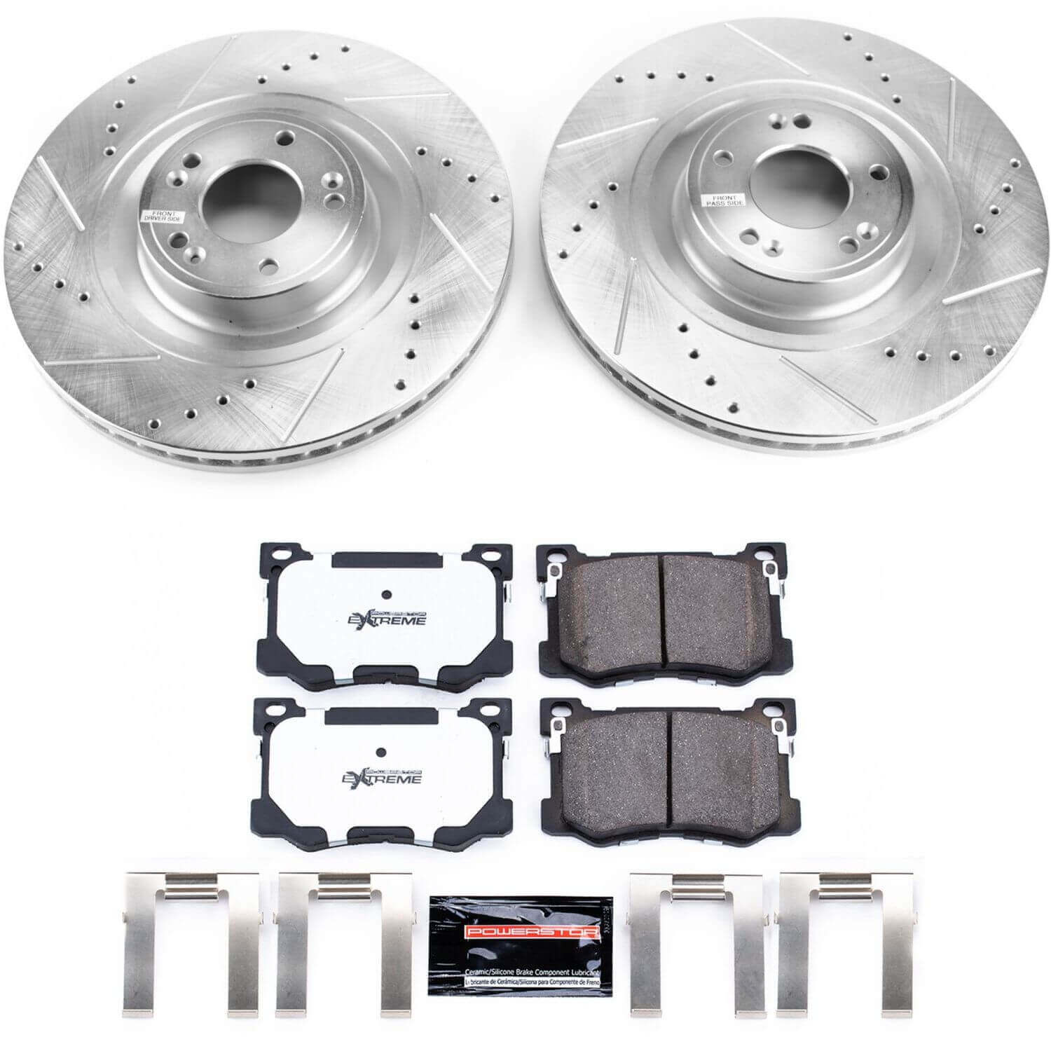 Power Stop K7371-26 Z26 Street Warrior 1-Click Front Brake Kit for 2015-2016 Hyundai Genesis product image