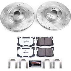 Power Stop K7371-26 Z26 Street Warrior 1-Click Front Brake Kit for 2015-2016 Hyundai Genesis product image