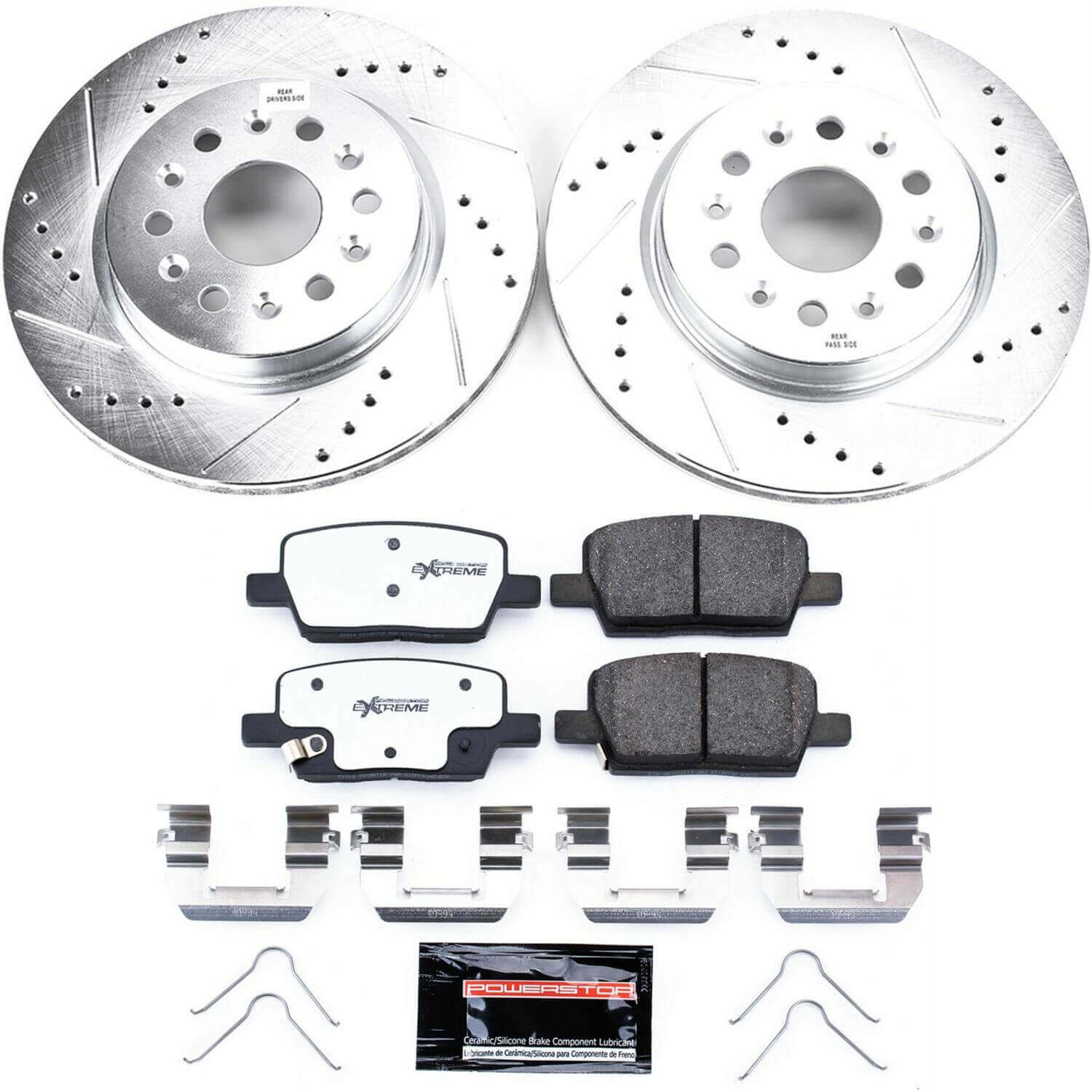 Power Stop K7411-26 Z26 Street Warrior 1-Click Rear Brake Kit for 2018-2020 Buick Enclave product image