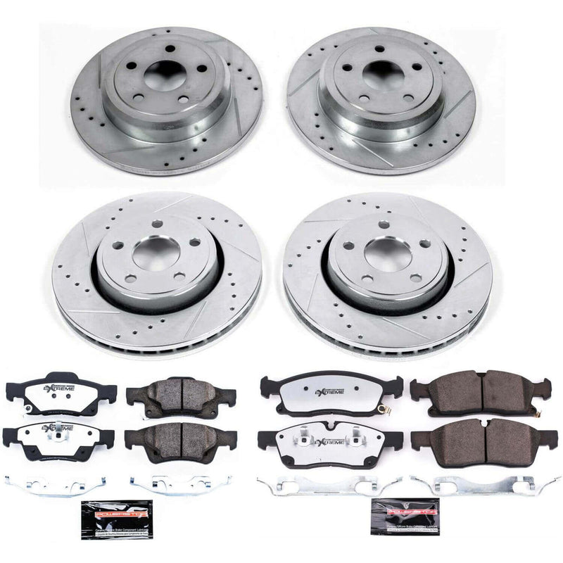 Power Stop K7413-36 Z36 Severe-Duty Truck And Tow 1-Click Front And Rear Brake Kit for 2017-2020 Jeep Grand Cherokee Laredo product image