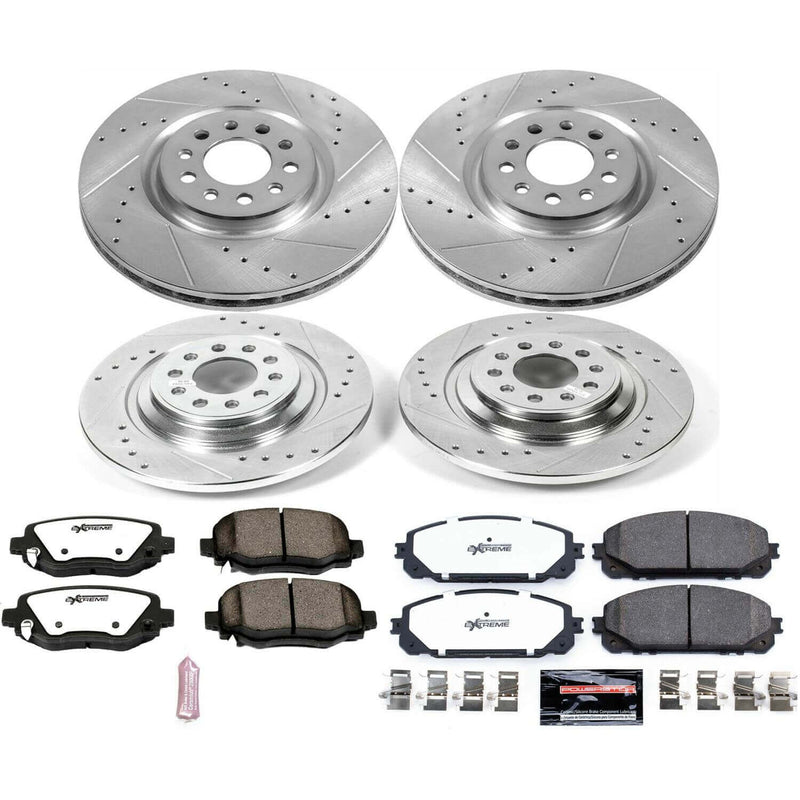 Power Stop K7415-36 Z36 Severe-Duty Truck And Tow 1-Click Front And Rear Brake Kit for 2016-2023 Jeep Cherokee product image