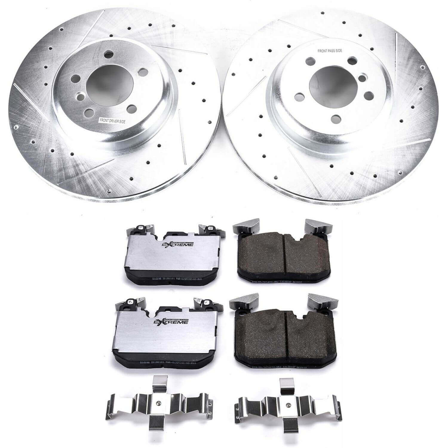 Power Stop K7435-26 Z26 Street Warrior 1-Click Drilled And Slotted Front Brake Kit for 2012-2020 BMW 335I product image