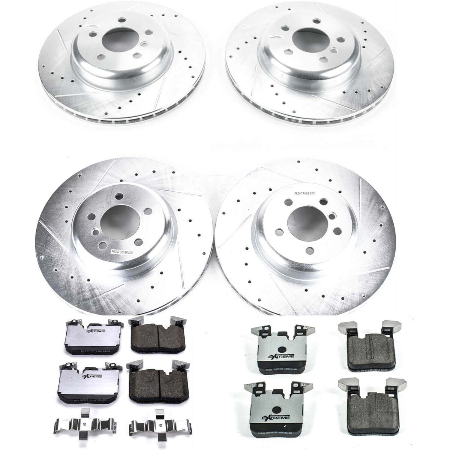 Power Stop K7436-26 Z26 Street Warrior 1-Click Drilled And Slotted Front And Rear Brake Kit for 2012-2020 BMW 335I product image
