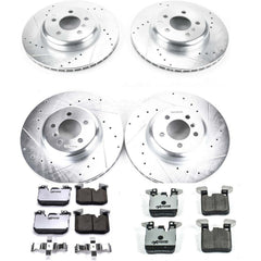 Power Stop K7436-26 Z26 Street Warrior 1-Click Drilled And Slotted Front And Rear Brake Kit for 2012-2020 BMW 335I product image