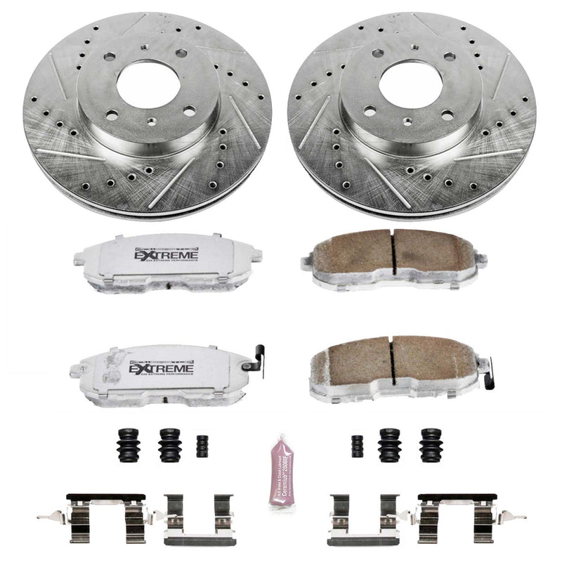 Power Stop K749-26 Z26 Extreme Street Warrior 1-Click Brake Kit (Front) for 1993-2006 INFINITI G20 product image