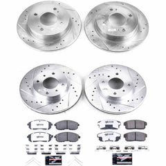 Power Stop K751-26 Z26 Extreme Street Warrior 1-Click Brake Kit (Front And Rear) for 2001-2006 INFINITI G20 product image