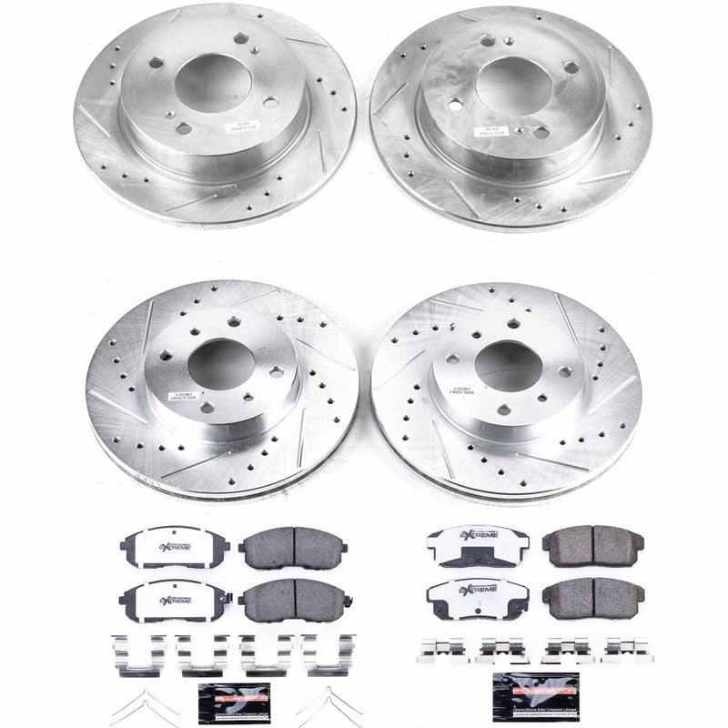 Power Stop K751-26 Z26 Extreme Street Warrior 1-Click Brake Kit (Front And Rear) for 2001-2006 INFINITI G20 product image