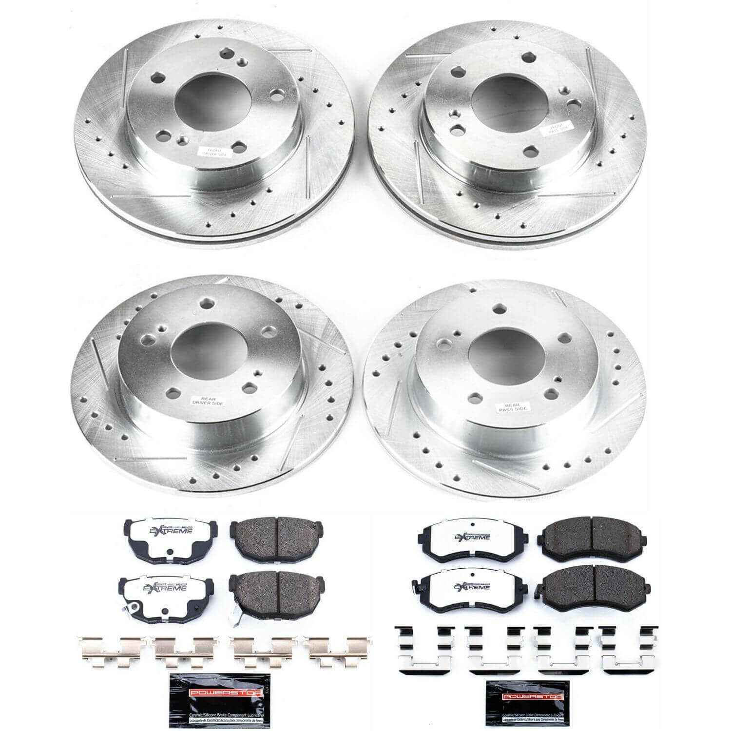 Power Stop K755-26 Z26 Street Warrior 1-Click Front And Rear Brake Kit for 1994-1996 Nissan 240SX product image